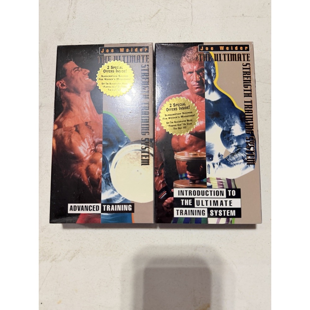Joe Weider The Ultimate Strength Training System VHS Set Lot Of 2 NEW SEALED